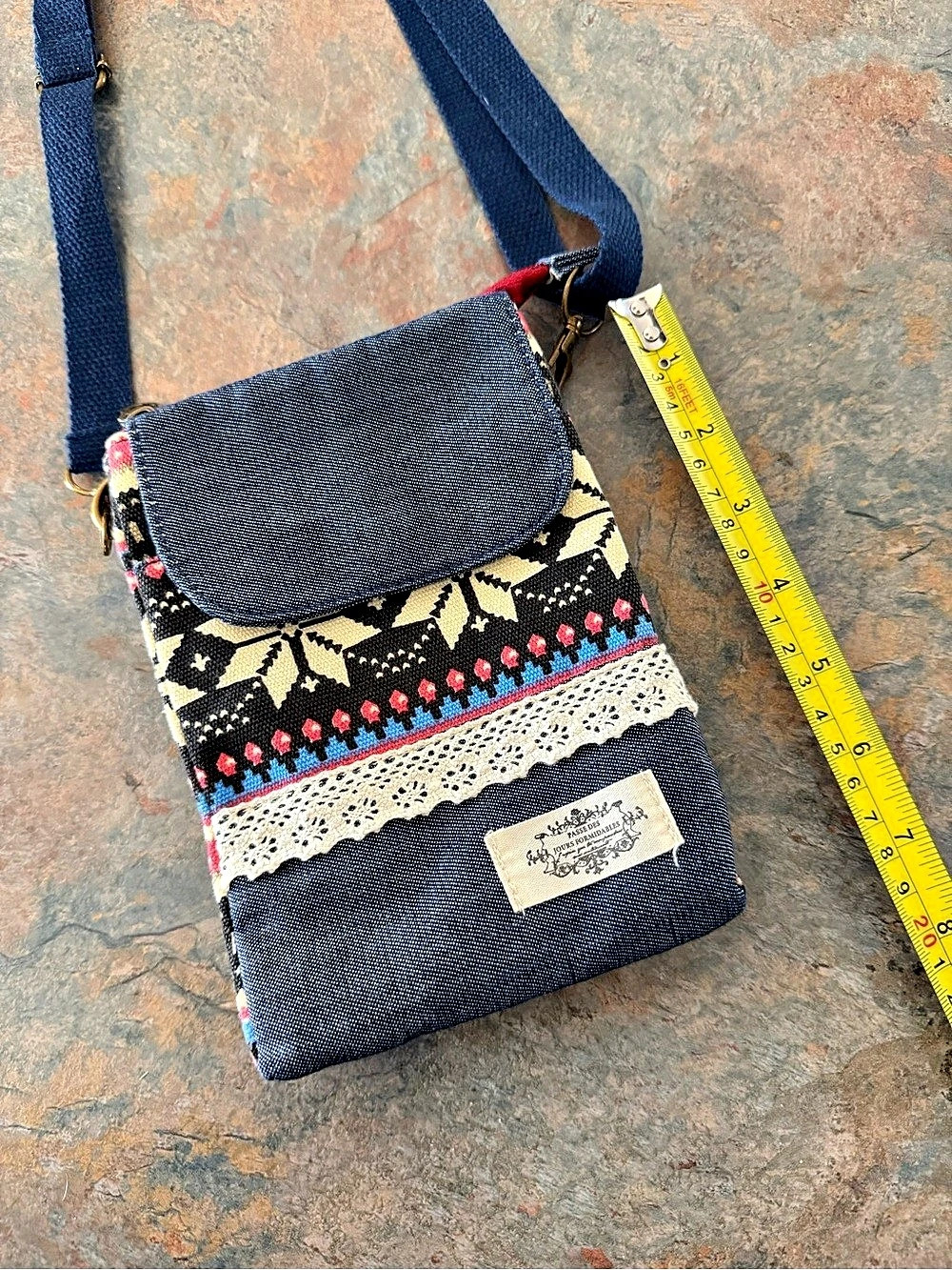 Blue & Black Crossbody Bag